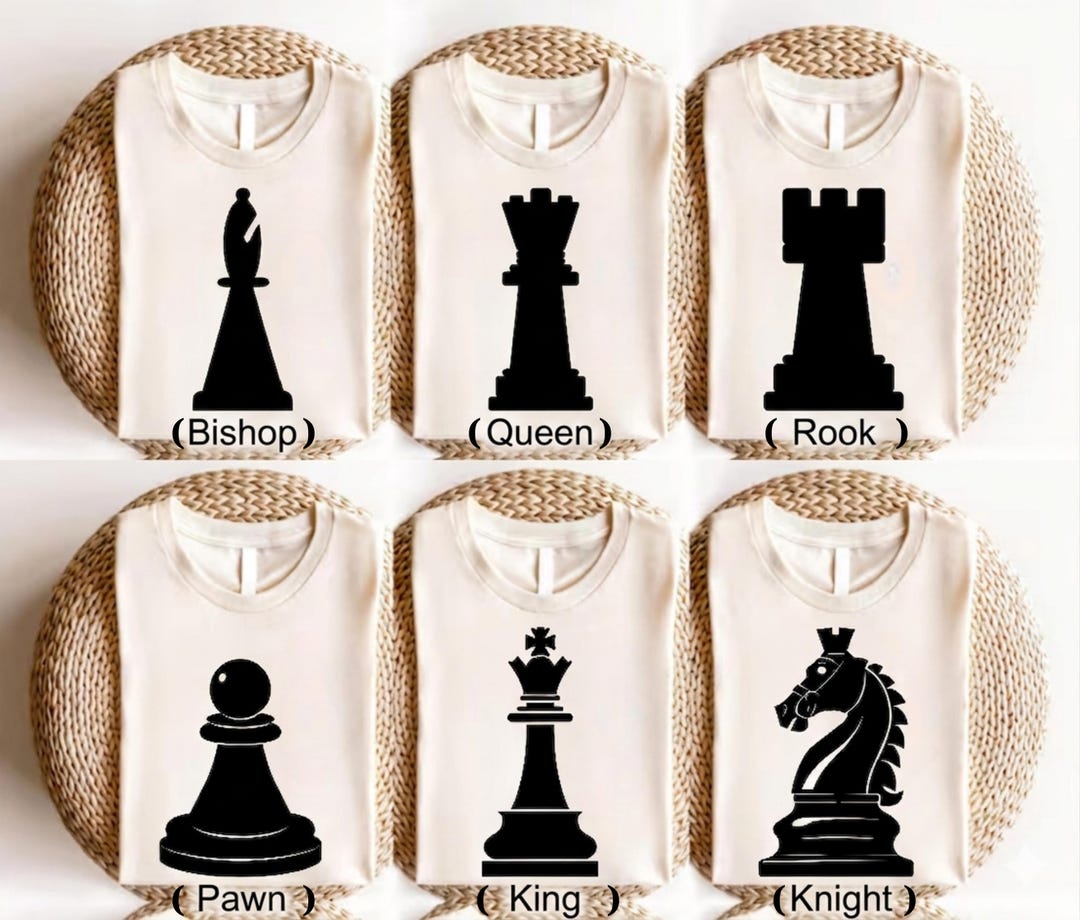 Chess Pattern Shirt Chess Pieces Shirt, Matching Group Chess Shirts, Chess Club Tee, Chess ...