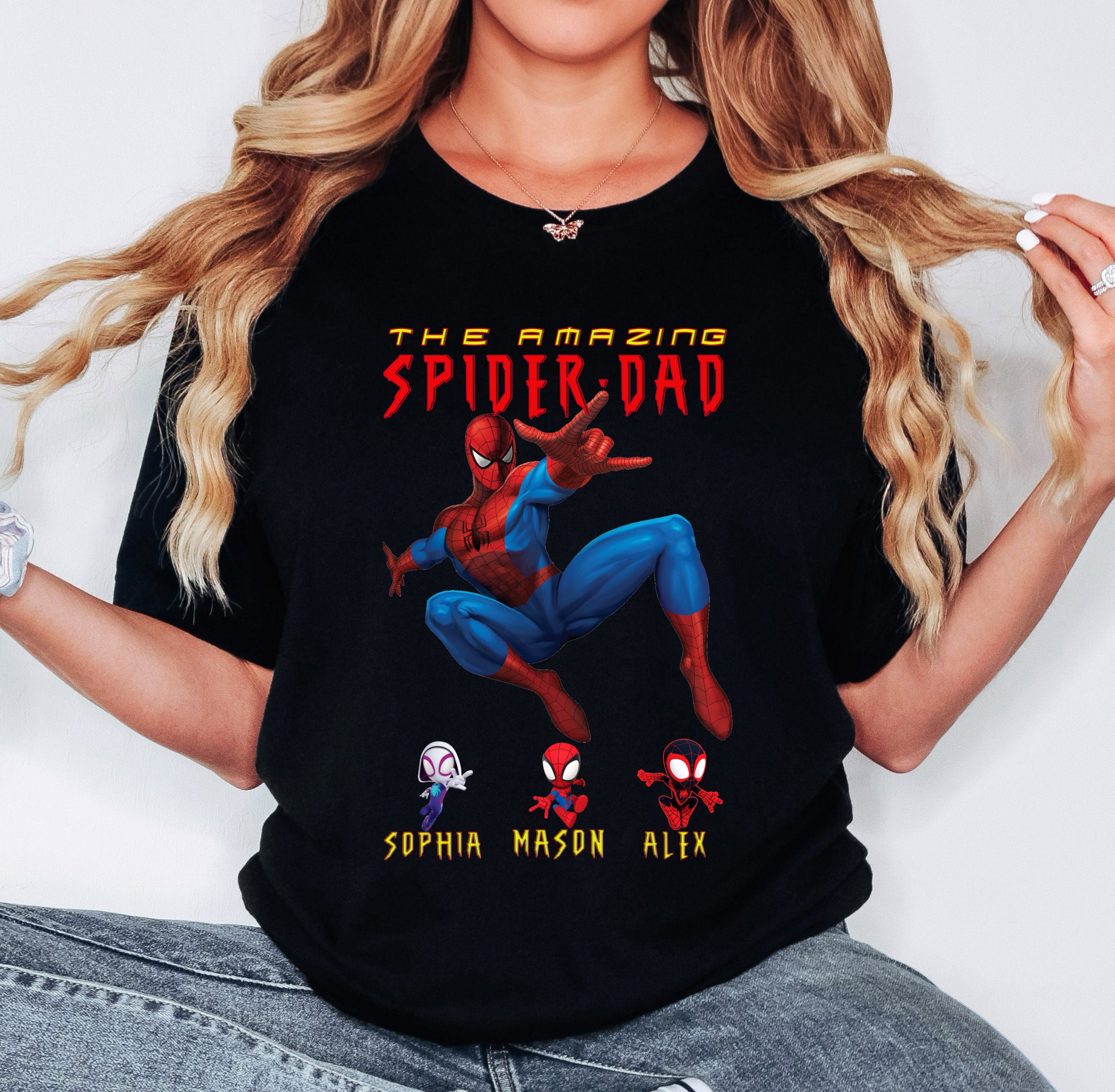 スパイダーマン Amazing Dad プリント 半袖Tシャツ Amazon.com: Marvel Spider-Man Father's Day Amazing Dad T