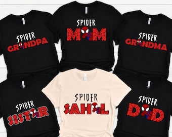 Custom Family Spider Shirt,Family Matching Shirts, Spider Dad, Spider Mom Shirts, Sweatshirt,Hoodie, Marvell Family Tee,Spiderman Family Tee