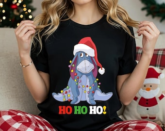 Eeyore Ho Ho Ho Christmas Shirt,Merry Christmas Sweatshirt,Christmas Gift,Xmas Tee