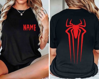 Personalized Spiderman Logo Shirt: Custom Name Tee, Unisex Tee, Hoodie, Sweatshirt, V-neck, Tank Top