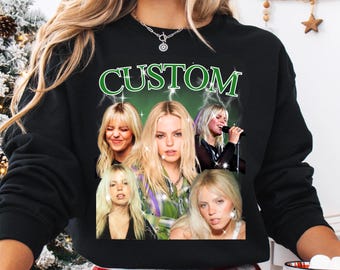 Custom Bootleg Rap Tee,Vintage Graphic 90s Shirt,Custom Picture Hoodie,Shirt with Girlfriend Face,Custom Photo Vintage Tee,Christmas Gifts