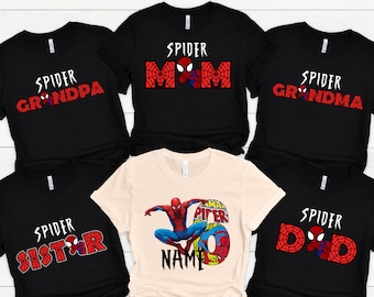 Custom Family Spider Shirt,Family Matching Shirts, Spider Dad, Spider Mom Shirts, Sweatshirt,Hoodie, Marvell Family Tee,Spiderman Family Tee