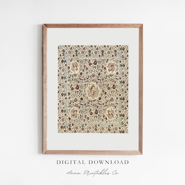 Tapestry IV | Vintage Textile Pattern Print for Digital Download | Antique Tapestry Printable Wall Art | Medieval Wall Art Prints