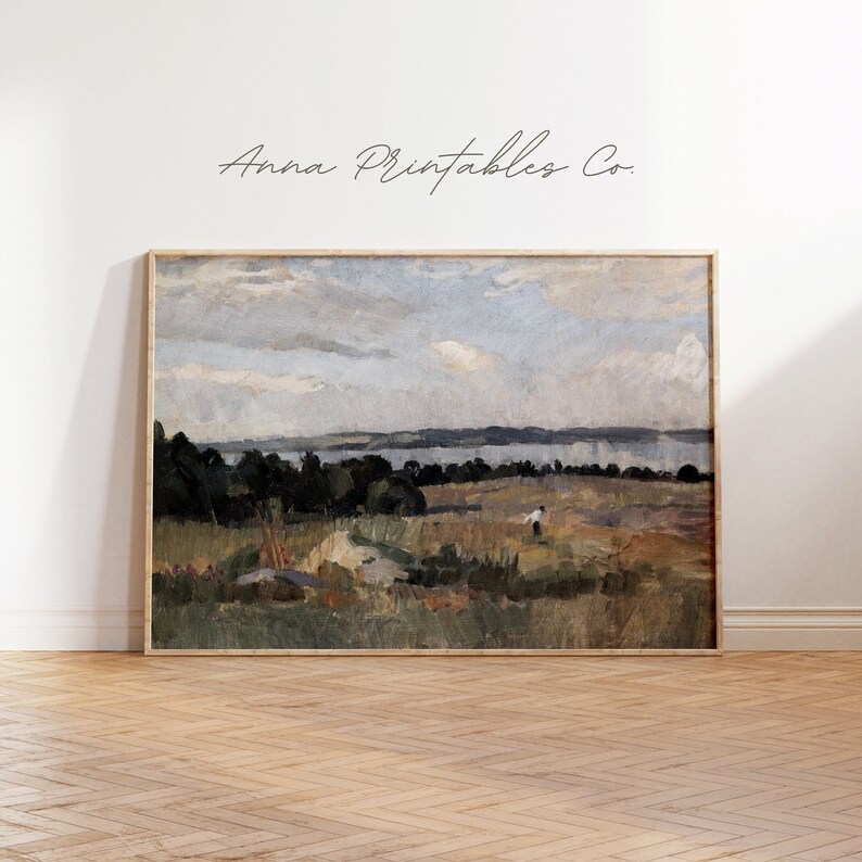 Farm by the Untersee | Antique German Countryside Painting for Digital ...