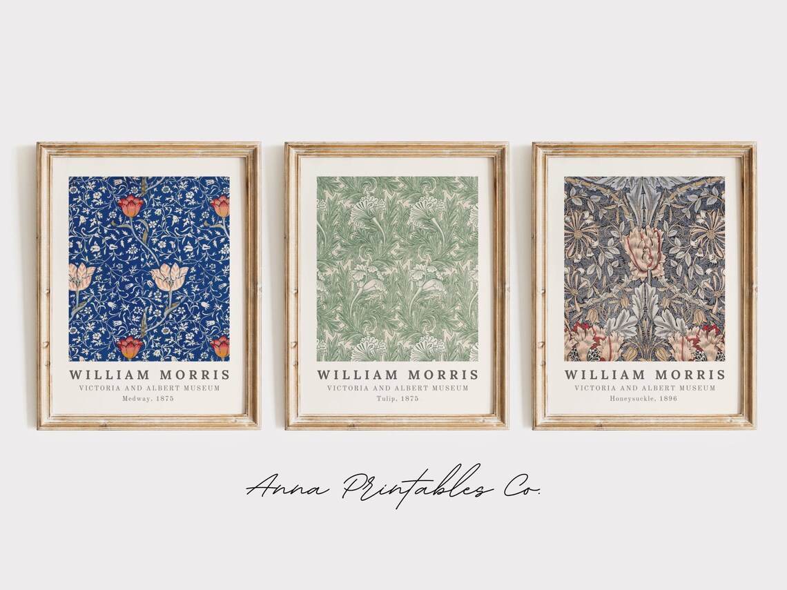 William Morris Set of 6 Poster Bundle Download, Art Nouveau Printable ...