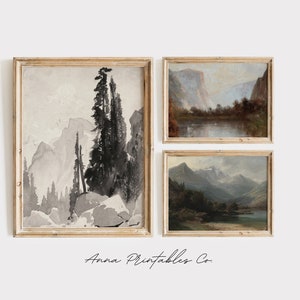 Rustic Mountain Gallery Wall Set of 10 Fine Art Prints Digital Download ...