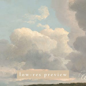 Antique Cloud Study Painting DIGITAL DOWNLOAD | Light Academia ...