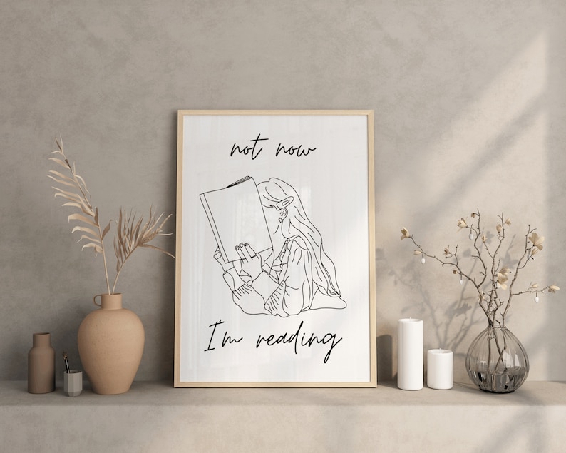 Minimalist Reading Wall Art Bundle Set of 3 Prints Bookish Etsy