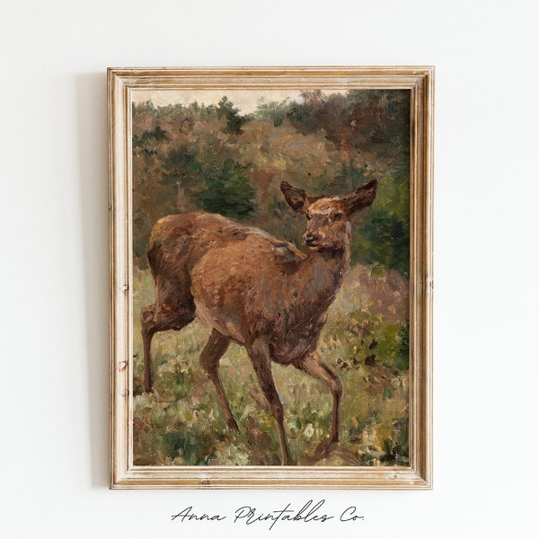 Deer Painting - Etsy