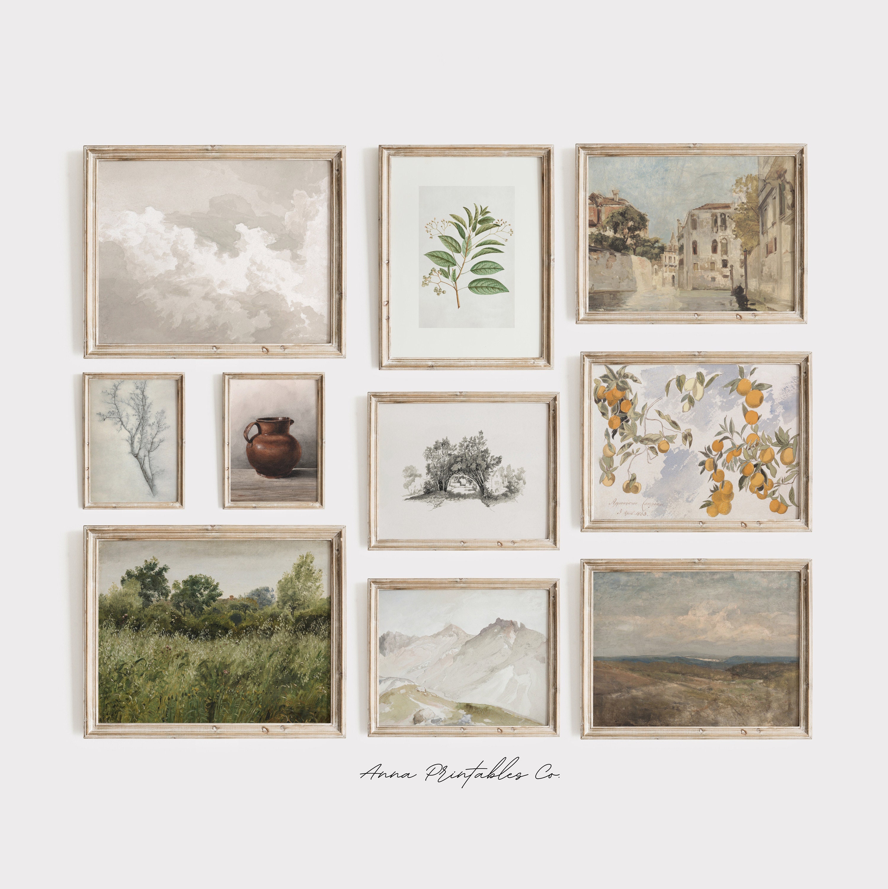 Set of 10 Antique Fine Art Prints for Digital Download | Vintage ...