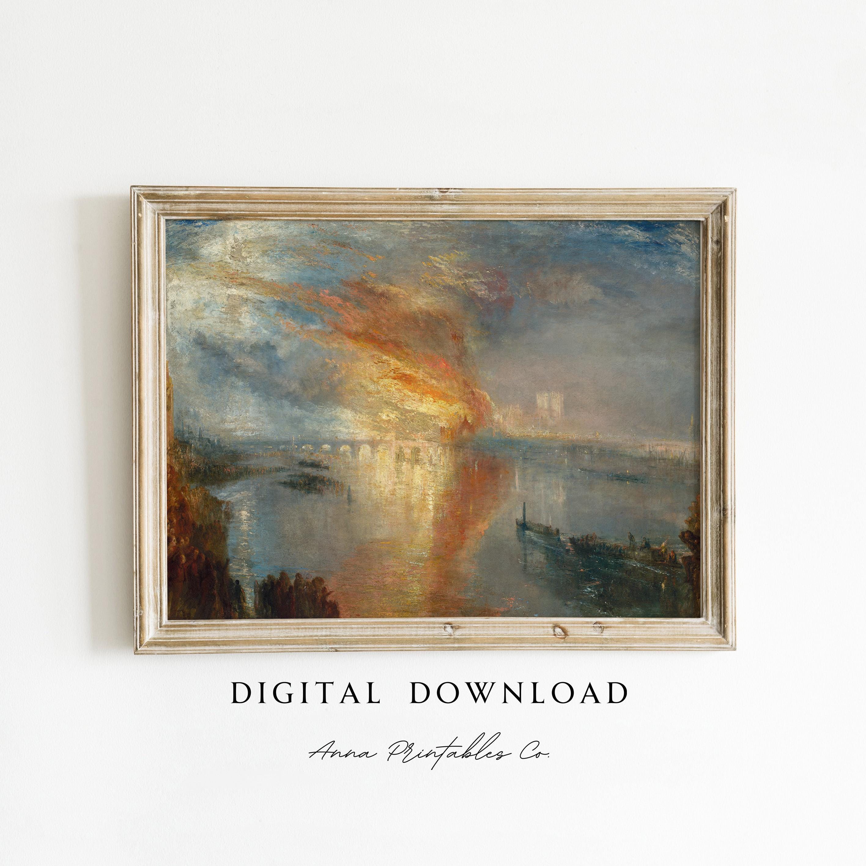 アート・デザイン・音楽 TURNER ON LANDSCAPE Landscape with a River and a Bay in the - Joseph Mallord William
