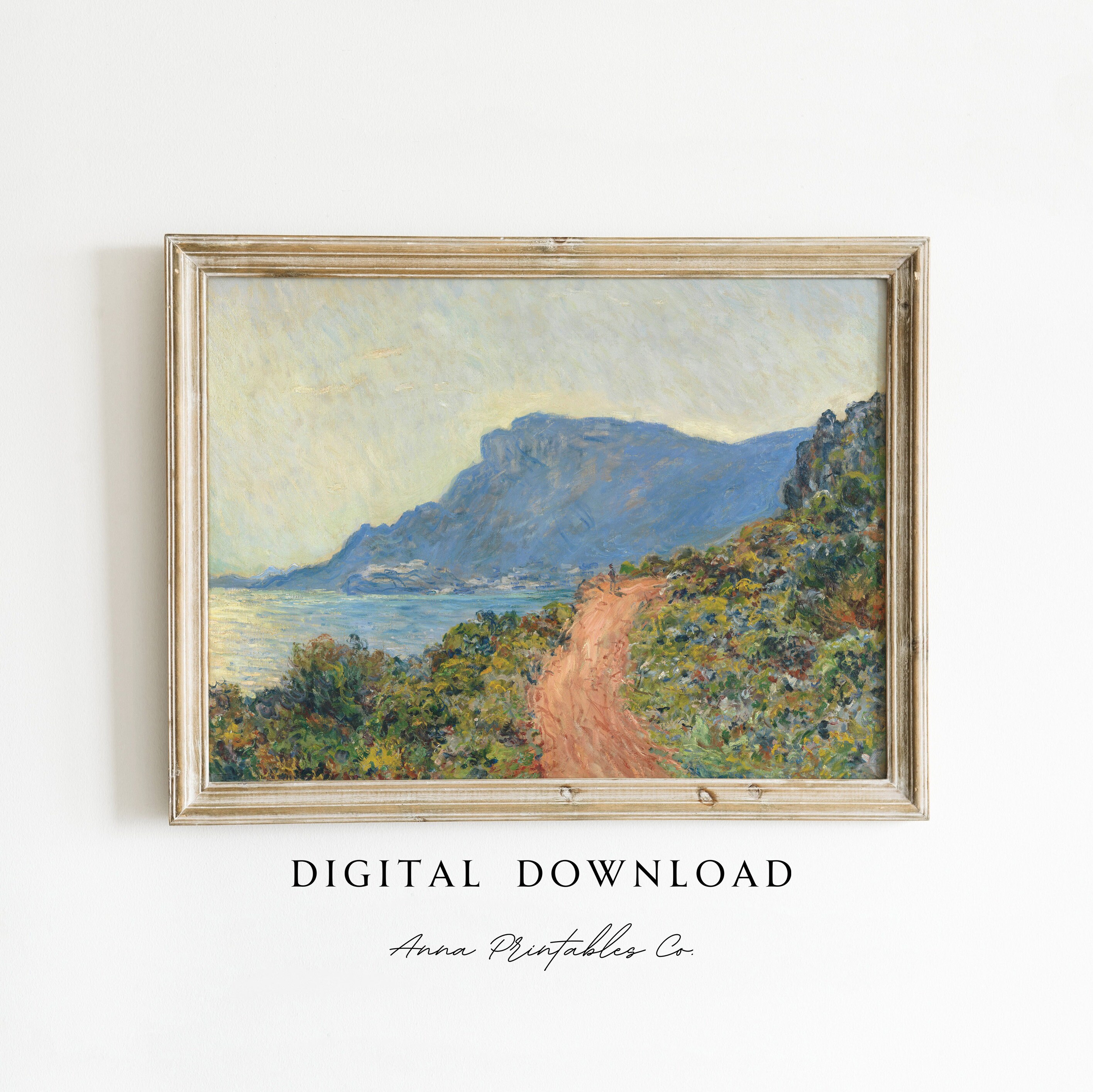 Vintage Claude Monet Landscape Painting DIGITAL DOWNLOAD | Antique 
