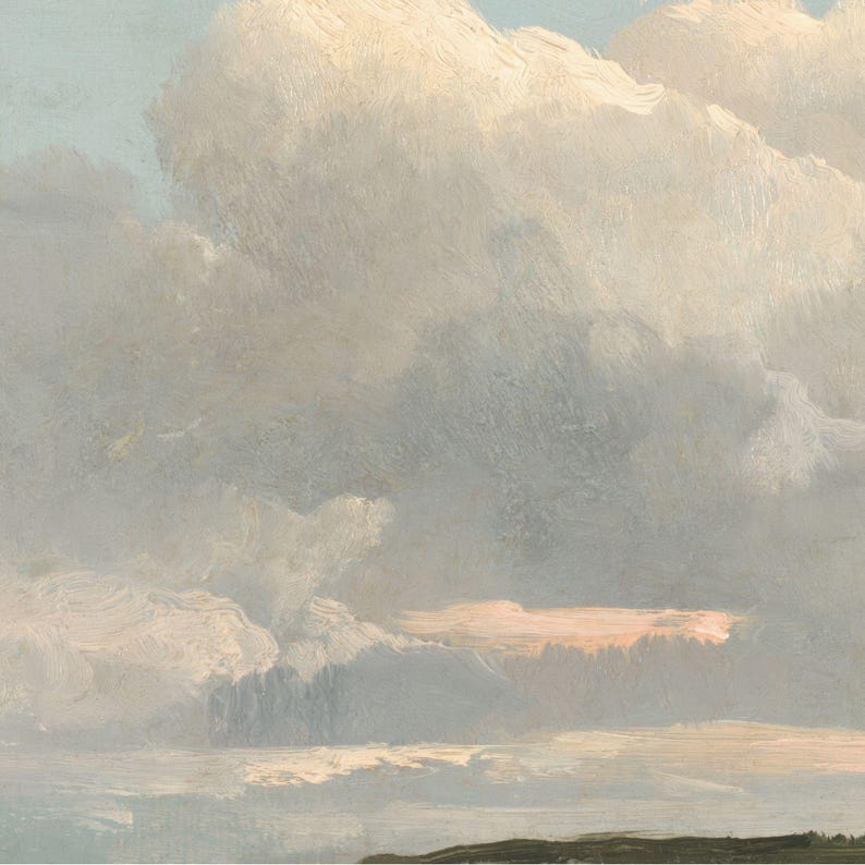 Antique Cloud Study Painting DIGITAL DOWNLOAD | Light Academia ...