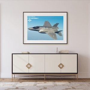 F-35 Fighter Jet Poster | Minimalist | Plane Collection