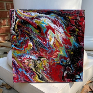 Original 8 « x8 » Peinture Acrylique Pour « Cascade »