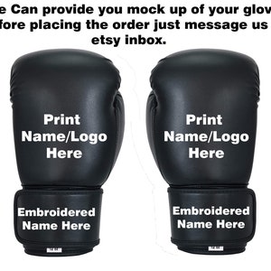 Adult/Youth Customize Boxing Gloves/ Name Embroidered On Wrists image 1