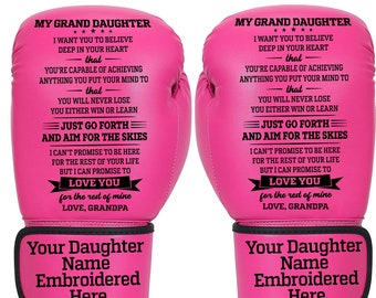 Boxing Gloves | Gift from Grandpa To Grand Daughter | Birthday | Christmas Gift