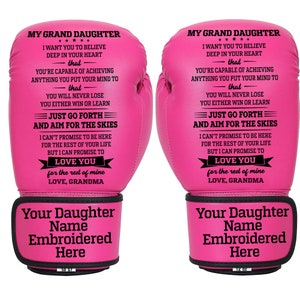 Boxing Gloves | Gift from Grandma To Grand Daughter | Birthday | Christmas Gift