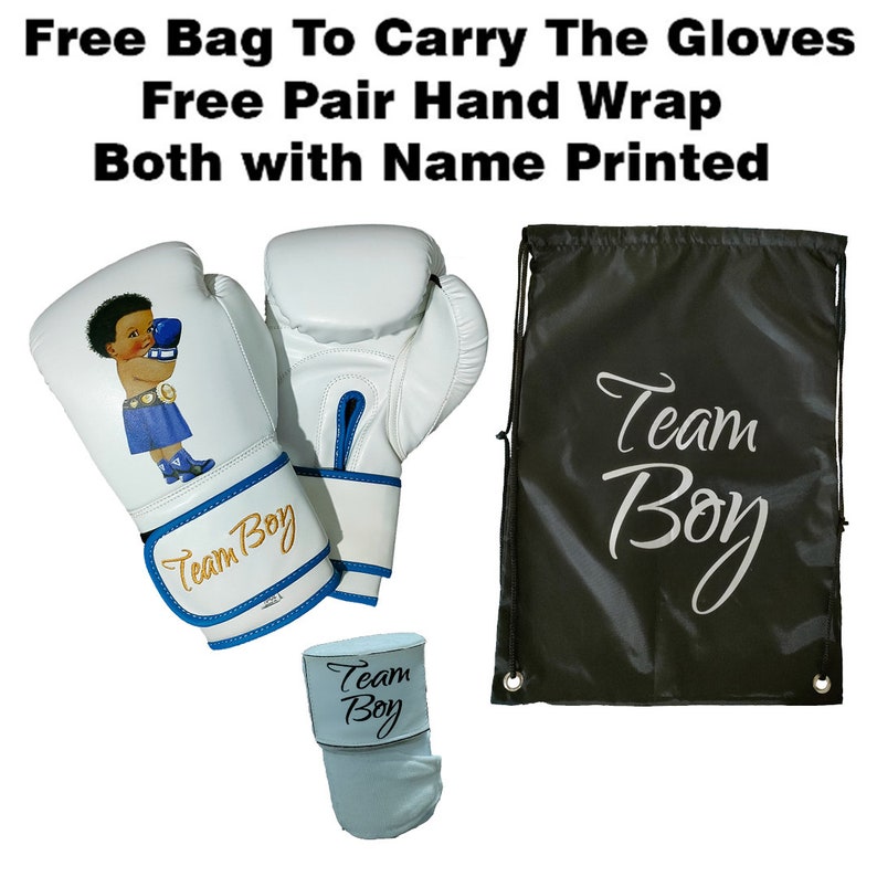 Adult/youth Personalized Boxing Gloves/ Name Embroidered on Wrists Etsy