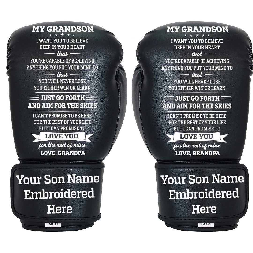 Boxing Gloves Gift From Grandpa to Grandson Birthday Christmas Gift Etsy