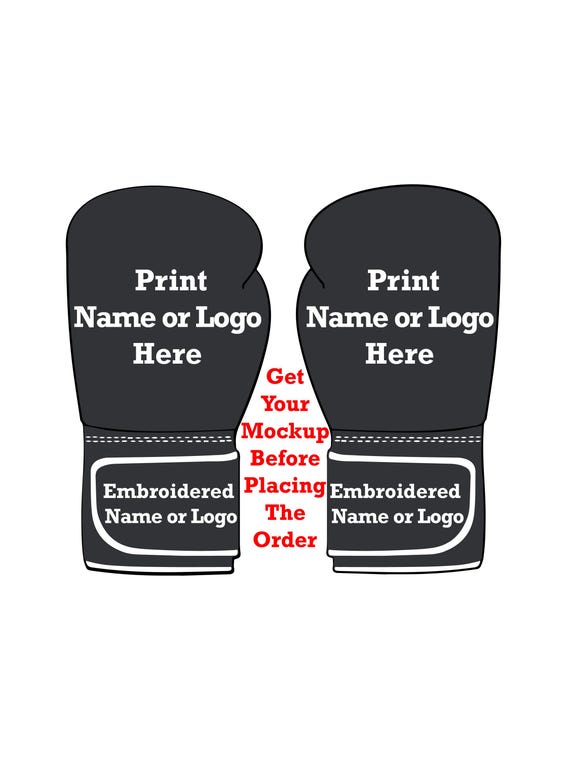 Adult/Youth Customize Boxing Gloves/ Name Embroidered On Wrists