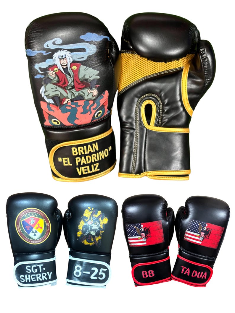 Erwachsene / Jugendliche Anpassen Boxhandschuhe / Name auf Handgelenken gestickt Bild 14
