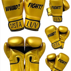 Erwachsene / Jugendliche Anpassen Boxhandschuhe / Name auf Handgelenken gestickt Bild 2