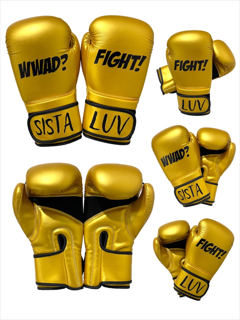 Erwachsene / Jugendliche Anpassen Boxhandschuhe / Name auf Handgelenken gestickt Bild 2