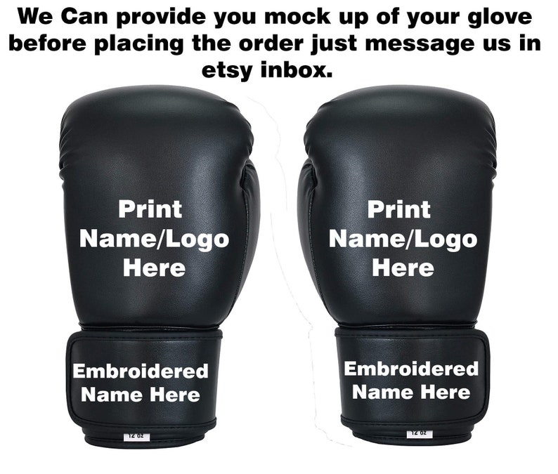 Adult/Youth Customize Boxing Gloves/ Name Embroidered On Wrists image 1