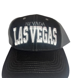 Las Vegas Mens Hat Cap LV Nevada Embroidered Bill Beige Strapback Wool  Blend