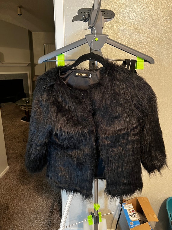 Faux fur clearance jacket h&m black