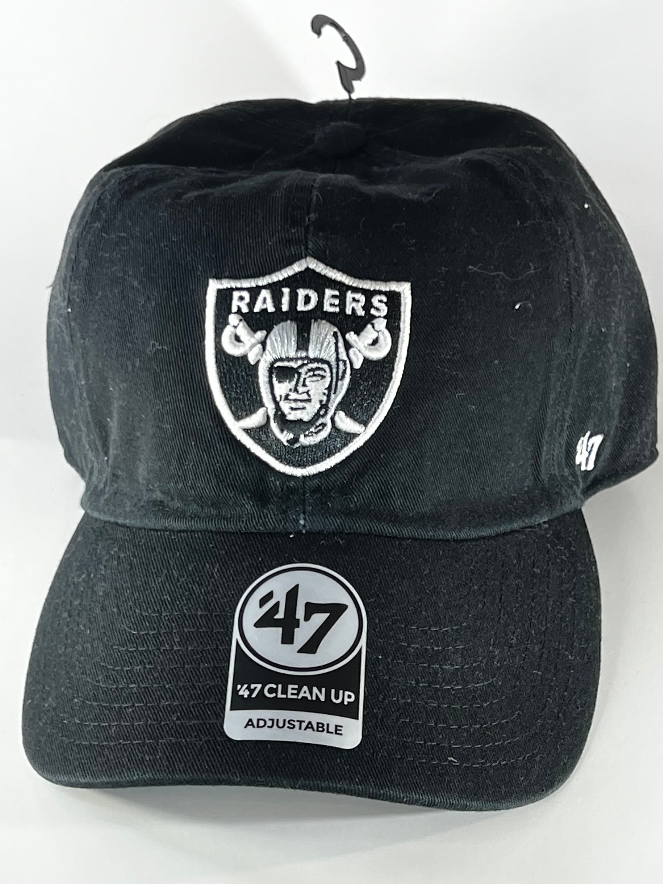 47 Men's Las Vegas Raiders Black Clean Up Adjustable Hat