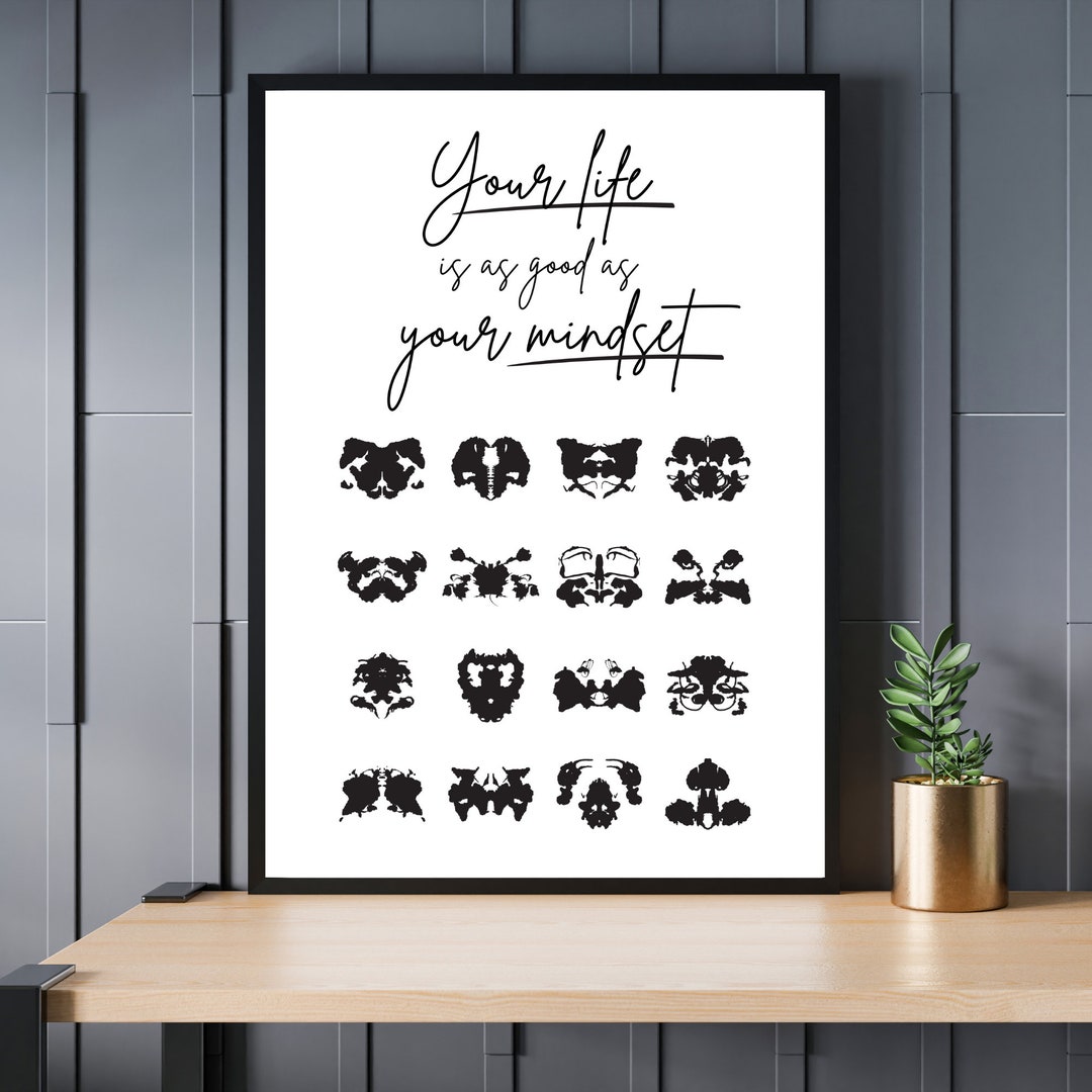 Rorschach Inkblot Wall Art | Life is a Mindset | Digital Download ...