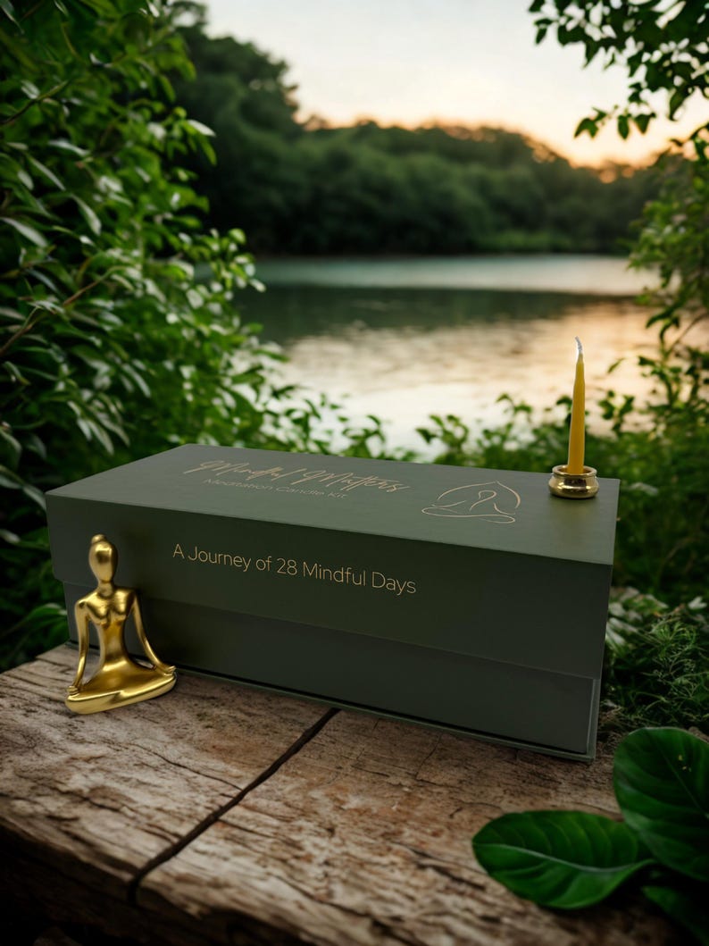 28 Day Meditation Candle Kit, Journey of Mindfulness, Beeswax Candles for Meditation image 5