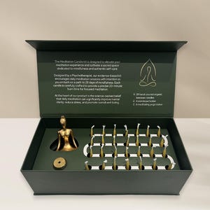 28 Day Meditation Candle Kit, Journey of Mindfulness, Beeswax Candles for Meditation image 3