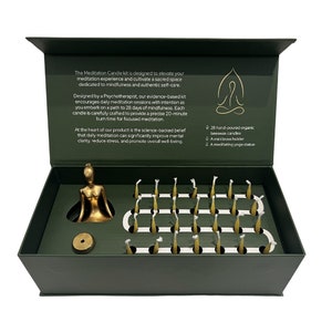 Meditation Candle Kit, 28 day Journey of Mindfulness, Meditation gift, Candles for Meditation