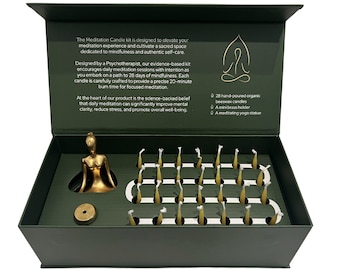28 Tage Meditationskerzen Kit, Reise der Achtsamkeit, Bienenwachskerzen zur Meditation