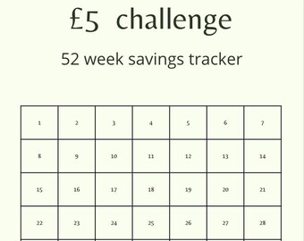 Two 52 week savings trackers