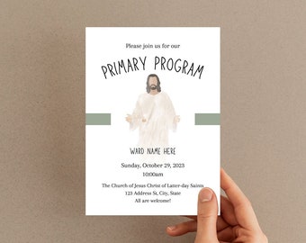 Primary Program Invitation | LDS Primary Program Invitation Template | LDS Primary Program Invite | Primary Program Invite Template Download