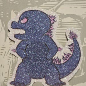 Pink Atomic Godzilla Stickers