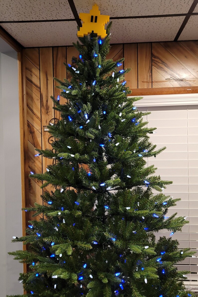 Invincible Tree Topper Super Mario Super Star Tree Topper - Infuse Your Tree With Invincible ...