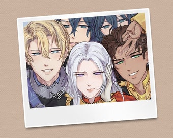 Fire Emblem Three Houses | Polaroid | Dimitri | Edelgard | Claude | Byleth | Anniversary | Vinyl Sticker