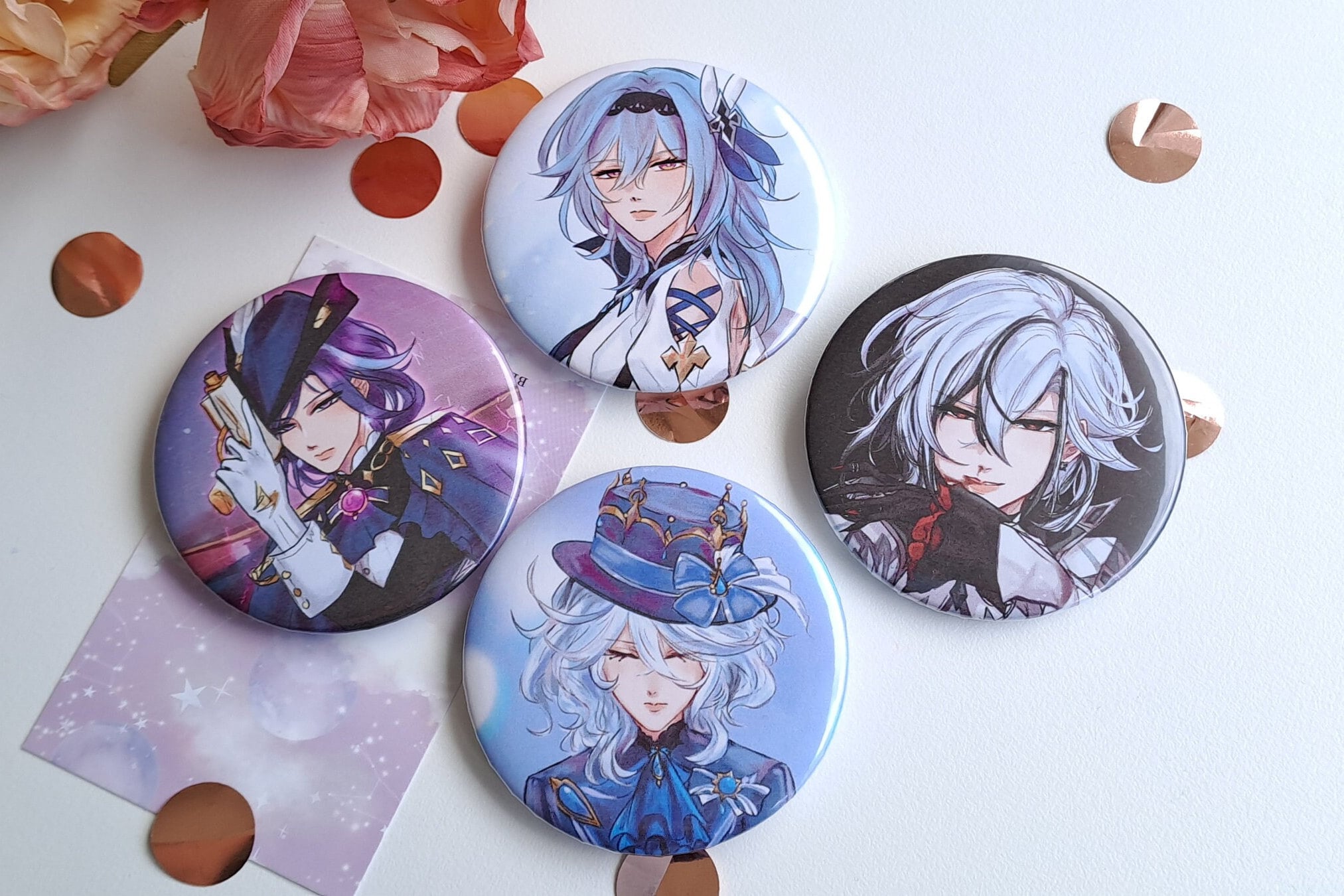 Genshin Impact | Eula | Arlecchino | Furina | Clorinde | Badge 58mm