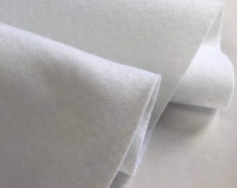 Weißer Acrylfilz Stoff 150 cm Breit 190gsm Nicht Fransen Bastelmaterial Meterware Nähen DIY Bedarf