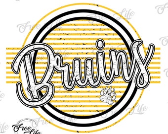 Bruins PNG Download, Bruins Digital Art Download, Bruins Mascot Download, Bruins Mom Png, School Spirit Design, School Mascot Png