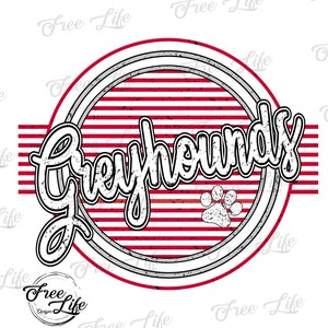 Greyhounds PNG Download, Greyhounds PNG Digital Art Download, Greyhounds Mascot Download, Greyhounds Mom, Red Greyhounds School Mascot Png