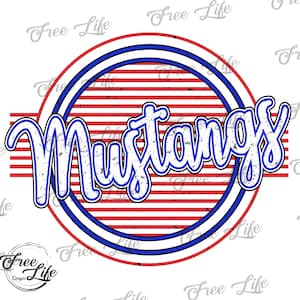 Mustangs PNG Download, Mustangs School Mascot Png, Red and Blue Mustangs Digital Art Download, Mustangs Download, Mustangs Mom Digital Png