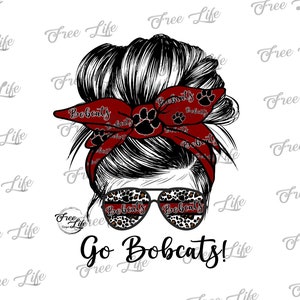 Bobcats PNG Download, Maroon Bobcats Digital Art Download, Bobcats Mascot Download, Bobcats Messy Bun, Bobcats School Mascot, School Spirit