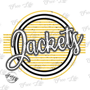 Jackets PNG Download, Jackets Digital Art Download, Jackets Mascot Download, Jackets Mom Png, Yellow Jackets School Mascot Png, Printable